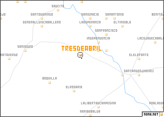 map of Tres de Abril