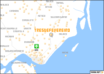 map of Três de Fevereiro