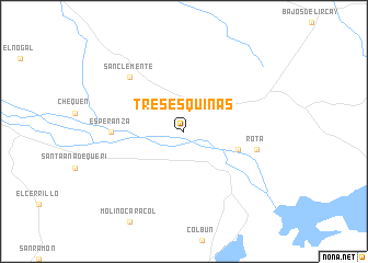 map of Tres Esquinas