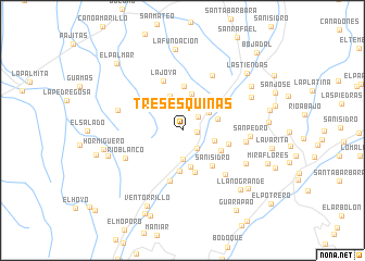 map of Tres Esquinas