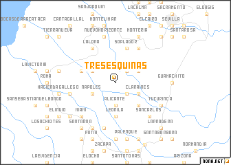 map of Tres Esquinas