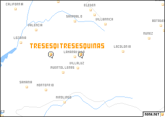 map of Tres Esquinas