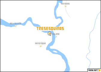 map of Tres Esquinas