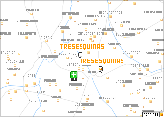 map of Tres Esquinas