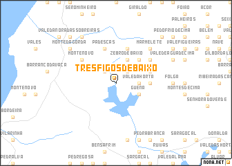 map of Três Figos de Baixo