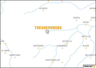 map of Tres Hermanos