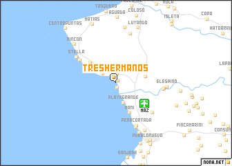 map of Tres Hermanos