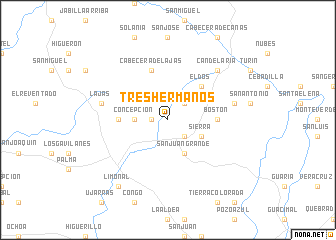 map of Tres Hermanos