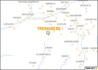 map of Tres Huacas