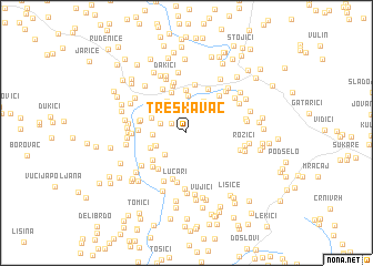 map of Treskavac