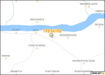 map of Treskino