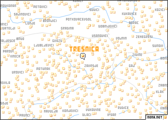 map of Trešnica