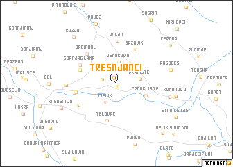 map of Trešnjanci