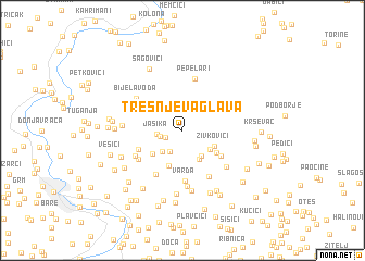 map of Trešnjeva Glava