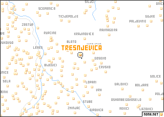 map of Trešnjevica