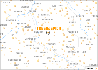 map of Trešnjevica