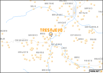 map of Trešnjevo