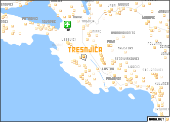 map of Trešnjica