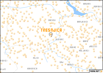 map of Trešnjica