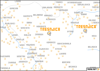 map of Trešnjica