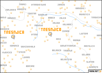 map of Trešnjica