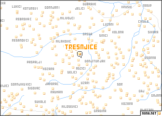 map of Trešnjice