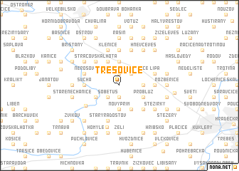 map of Třesovice