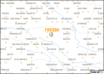map of Třesov