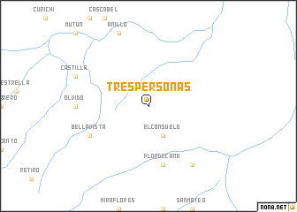 map of Tres Personas