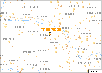 map of Tres Picos