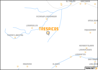 map of Tres Picos