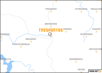 map of Três Pontas