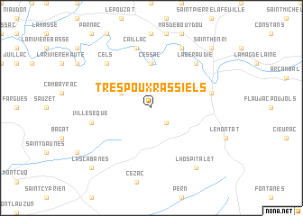 map of Trespoux-Rassiels