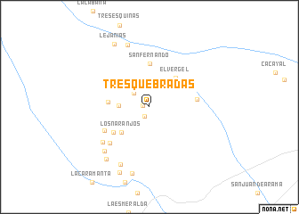 map of Tres Quebradas