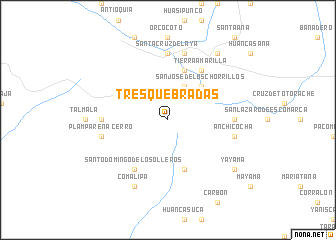 map of Tres Quebradas