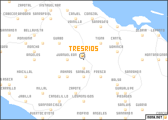 map of Tres Ríos