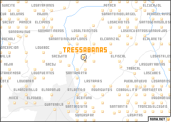 map of Tres Sabanas