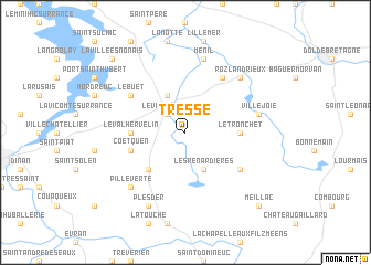 map of Tressé