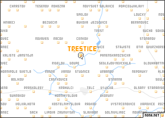 map of Třeštice