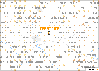 map of Trestnice