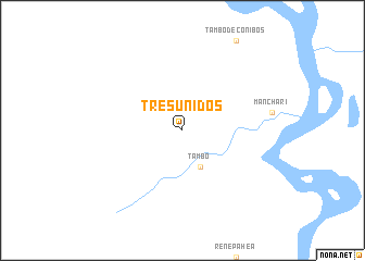 map of Tres Unidos