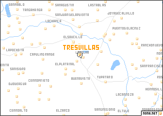 map of Tres Villas