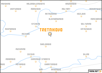 map of Tretnikovo