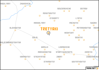 map of Tretʼyaki