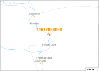 map of Tretʼyakovka