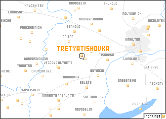 map of Tretʼya Tishovka