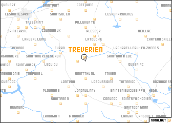 map of Trévérien