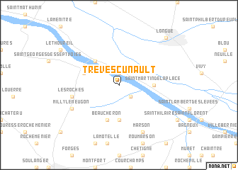 map of Trèves-Cunault