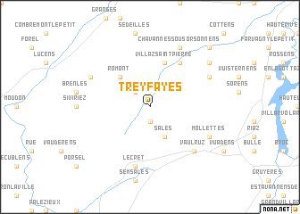 map of Treyfayes