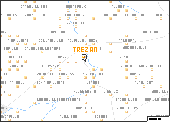 map of Trézan